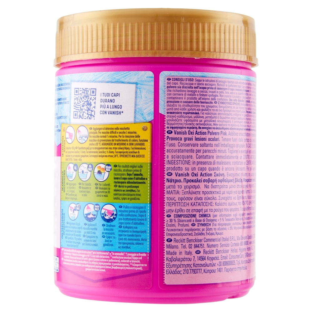 Vanish Polvere Rosa Smacchiatore bucato 500 gr